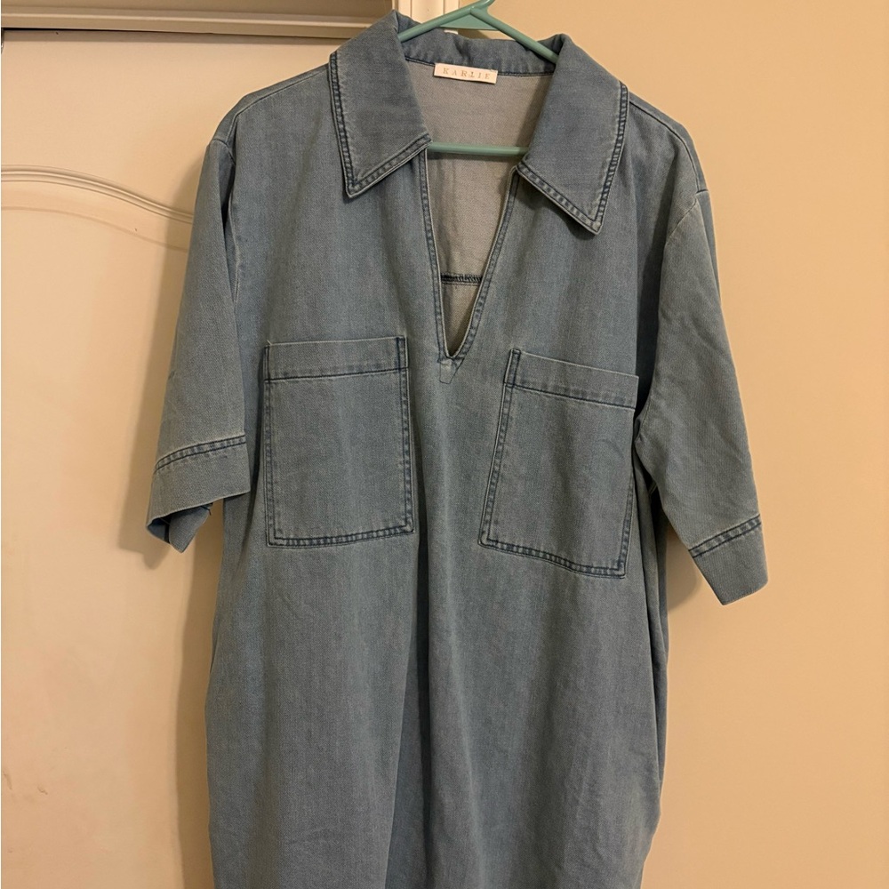 Karlie Light Blue Denim Dress